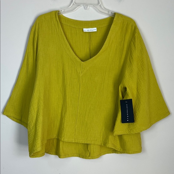 bryn Walker Tops - NWT Bryn Walker Gauze Cotton Top Lagenlook Lily Shirt Sz XS